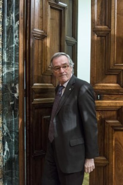 Xavier Trias, alcalde de Barcelona, el viernes en el Ayuntamiento.