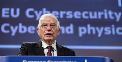 Josep Borrell, Alto Representante de la UE, durante la presentación de la nueva estrategia de ciberseguridad europea.