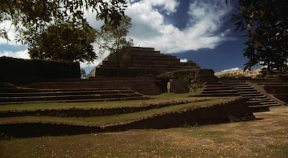 Las ruinas de Tazumal, en la zona arqueológica de Chalchuapa, en El Salvador.