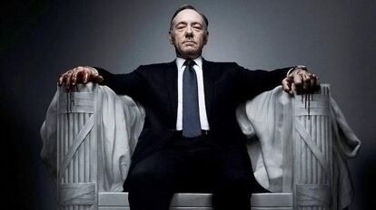 El actor Kevin Spacey en un fotograma de la serie 'House of cards'.