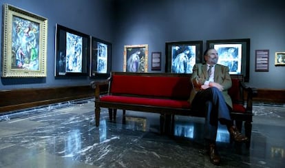 Javier Viar, director del Museo, en la sala donde se exponen las obras de El Greco.