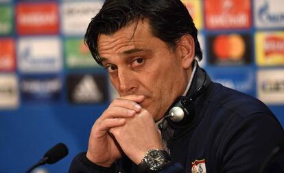 Vincenzo Montella durante la rueda de prensa.