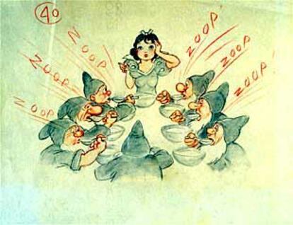 Dibujos de la pelcula <b></b><i>Blancanieves y los siete enanitos.</i>