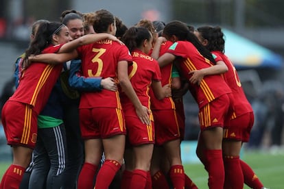 Las jugadoras españolas celebran un gol ante Nueva Zelanda.