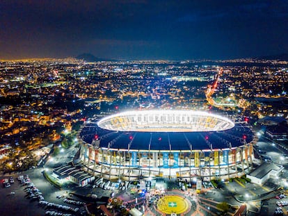 Vista aérea del estadio Azteca, en Ciudad de México.