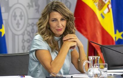 La ministra de Trabajo y Economía Social, Yolanda Díaz.
 