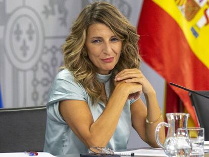 La ministra de Trabajo y Economía Social, Yolanda Díaz.
 