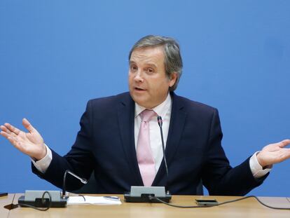 Antonio Miguel Carmona, durante una rueda de prensa en Madrid en 2015.