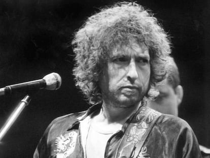 Bob Dylan, en una actuación en Múnich, Alemania, en 1981.