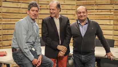 De izquierda a derecha, David Quirós, Joan Francesc Marco y Carles Ruiz