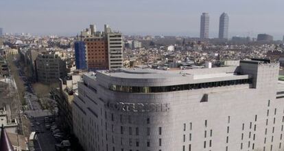 Edificio de El Corte Inglés en la plaza de Catalunya, en Barcelona.