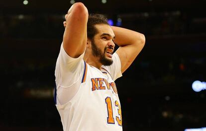 Joakim Noah en un partido con los Knicks esta temporada.