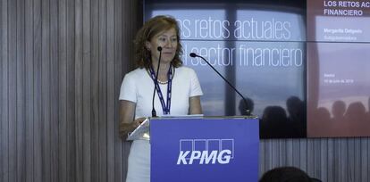 Margarita Delgado, subgobernadora del Banco de España, en las jornadas de KPMG en Madrid. 