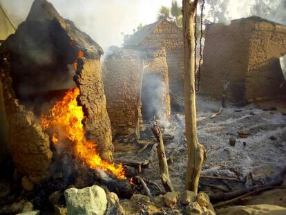 La aldea de Hitawa en el Extremo Norte de Camerún tras el ataque de Boko Haram del 4 de febrero.