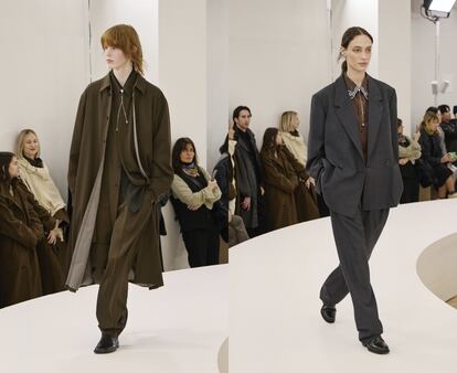 El western se vuelve lujo silencioso en el desfile Otoño-Invierno 2024 de Christophe Lemaire. 