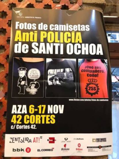 Cartel de la exposición prevista para el día seis de noviembre.