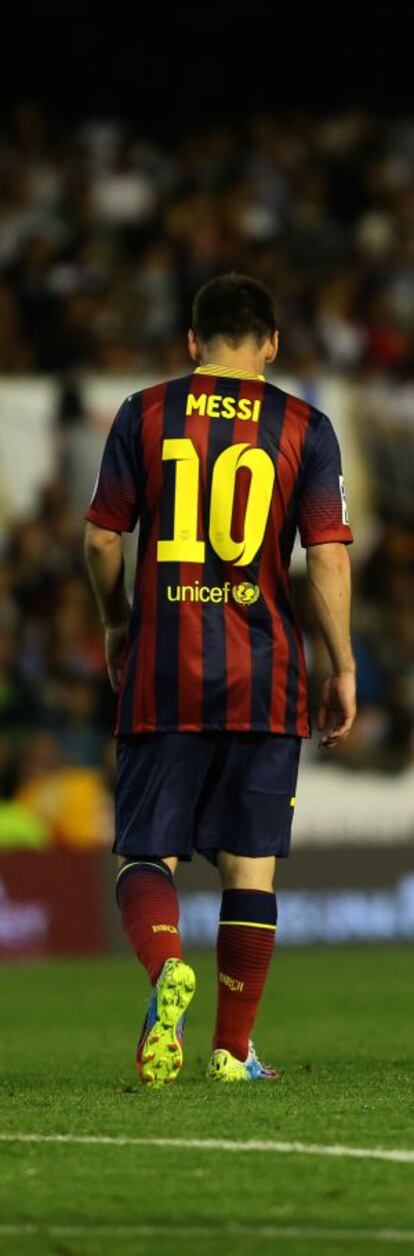 Messi, durante el partido.