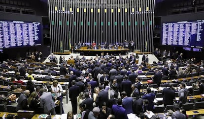 Plenário da Câmara dos Deputados nesta quarta-feira.