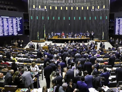 Plenário da Câmara dos Deputados nesta quarta-feira.