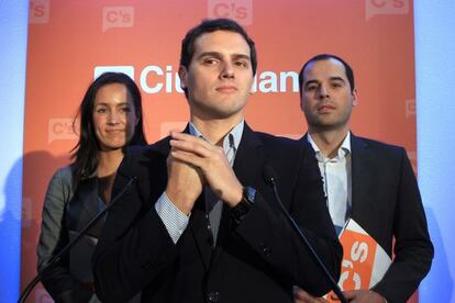 Albert Rivera durante la presentación de los candidatos de Ciudadanos al Ayuntamiento de Madrid.