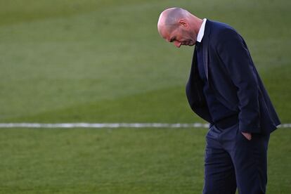 Zinedine Zidane, durante el Real Madrid-Elche.