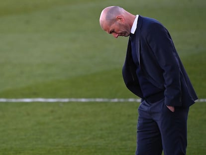 Zinedine Zidane, durante el Real Madrid-Elche.