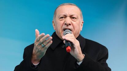 El presidente de Turquía, Recep Tayyip Erdogan, en Ankara, el pasado 13 de marzo.