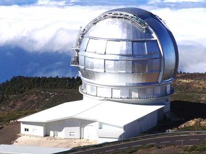 El Gran Telescopio de Canarias en el observatorio de El Roque de los Muchachos (La Palma).