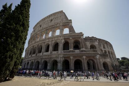 Una vista del Coliseo después de la primera etapa de los trabajos de restauración.