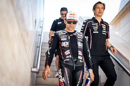 Jorge Martín con Rivola, de Aprilia