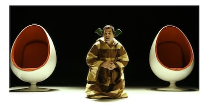 Una escena del muntatge teatral 'Star Farts, la guerra de les fal·làcies', de la companyia Purna Teatre.