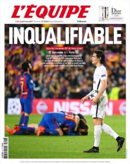 La portada de L´Equipe.