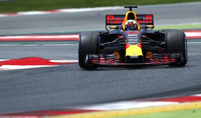 El piloto de RedBull Daniel Ricciardo, durante la carrera.