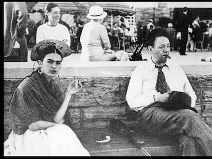 Kahlo y Rivera, en Long Island, Nueva York, en 1933