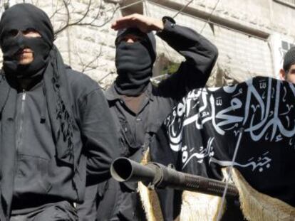 Milicianos del grupo yihadista Frente al Nusra en Alepo.