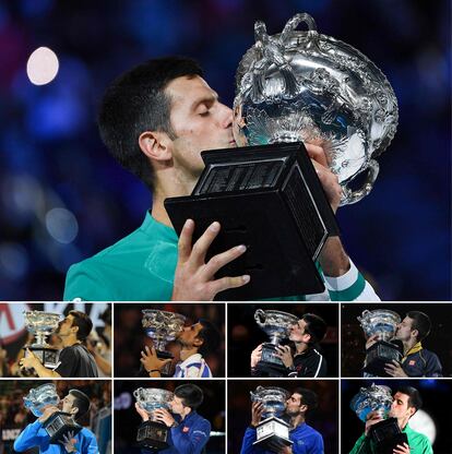 Las nueve conquistas de Djokovic en Australia.