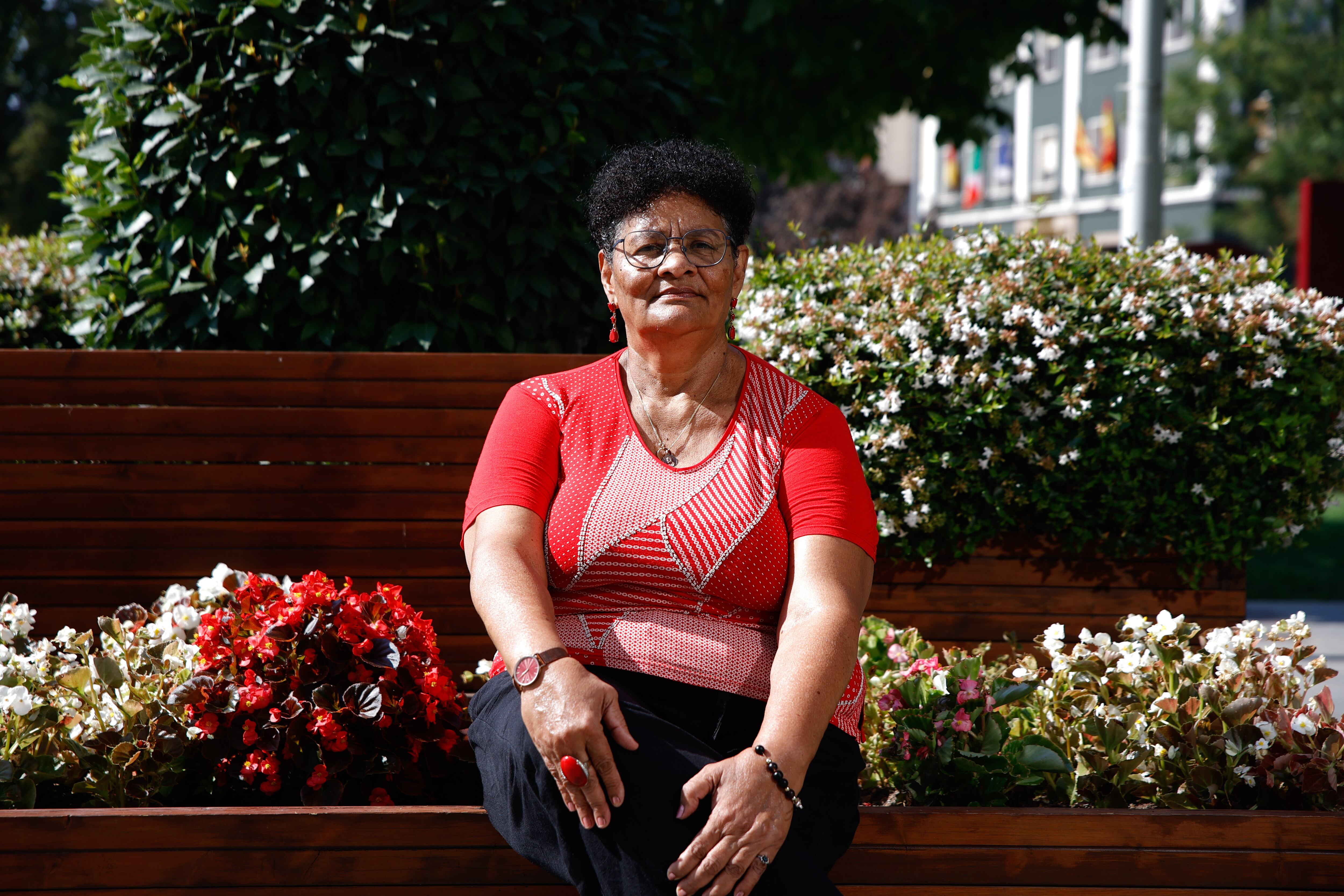 Marina Camargo, refugiada colombiana de 72 años, el jueves pasado en Lleida, donde reside desde hace siete años.