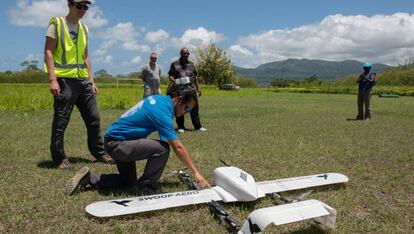 Envío de vacunas con drones.