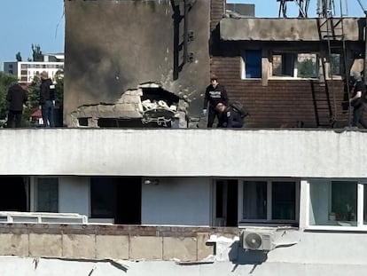 Destrucción causada por un dron en Rumania
