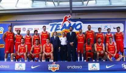 Los jugadores de la selección de baloncesto.