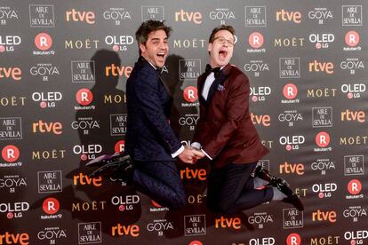 Ernesto Sevilla y Joaquín Reyes, los presentadores de la gala. Sus chistes no fueron de lo mejor de la noche.