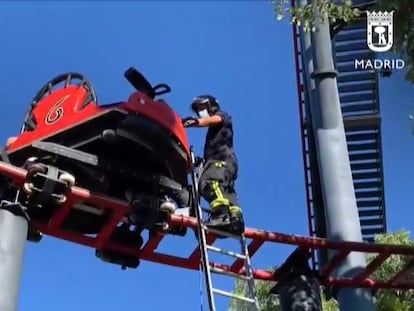 Rescate en el Parque de Atracciones de Madrid tras un fallo en una montaña rusa