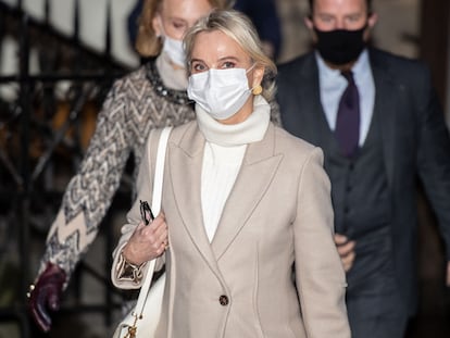 Corinna Larsen, a su salida de los Tribunales Reales de Justicia de Londres, este martes.