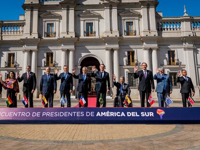 Foto de familia de los mandatarios de ProSur, en Chile, en 2019.