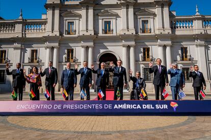 Foto de familia de los mandatarios de ProSur, en Chile, en 2019.