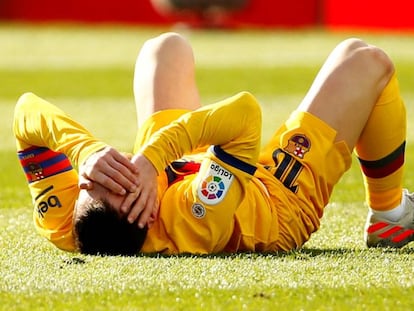 Messi, en el partido ante el Leganés. 