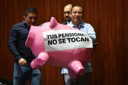 protesta contra reforma pensiones AMLO