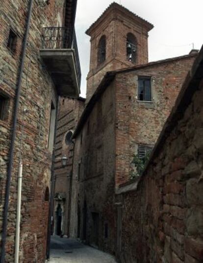 Una calle de Panicale, en la región italiana de Umbría.