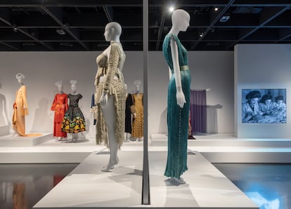 One of the rooms in the Met's fall exhibition, with designs by Ester Manas, Balthazaar Delpierre, Purchase, Millia Davenport, Adèle Henriette or Elisabeth Nigrin Fortuny. 