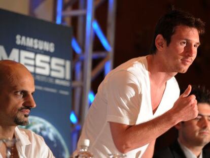Messi, junto al empresario Guillermo Marín, en Panamá